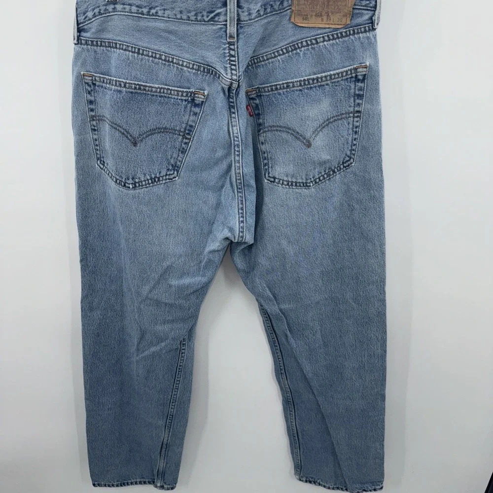 Vintage Y2K 2000 Levis 501 XX Denim Jeans Mens 38 x 30 Button Fly Made In Mexico